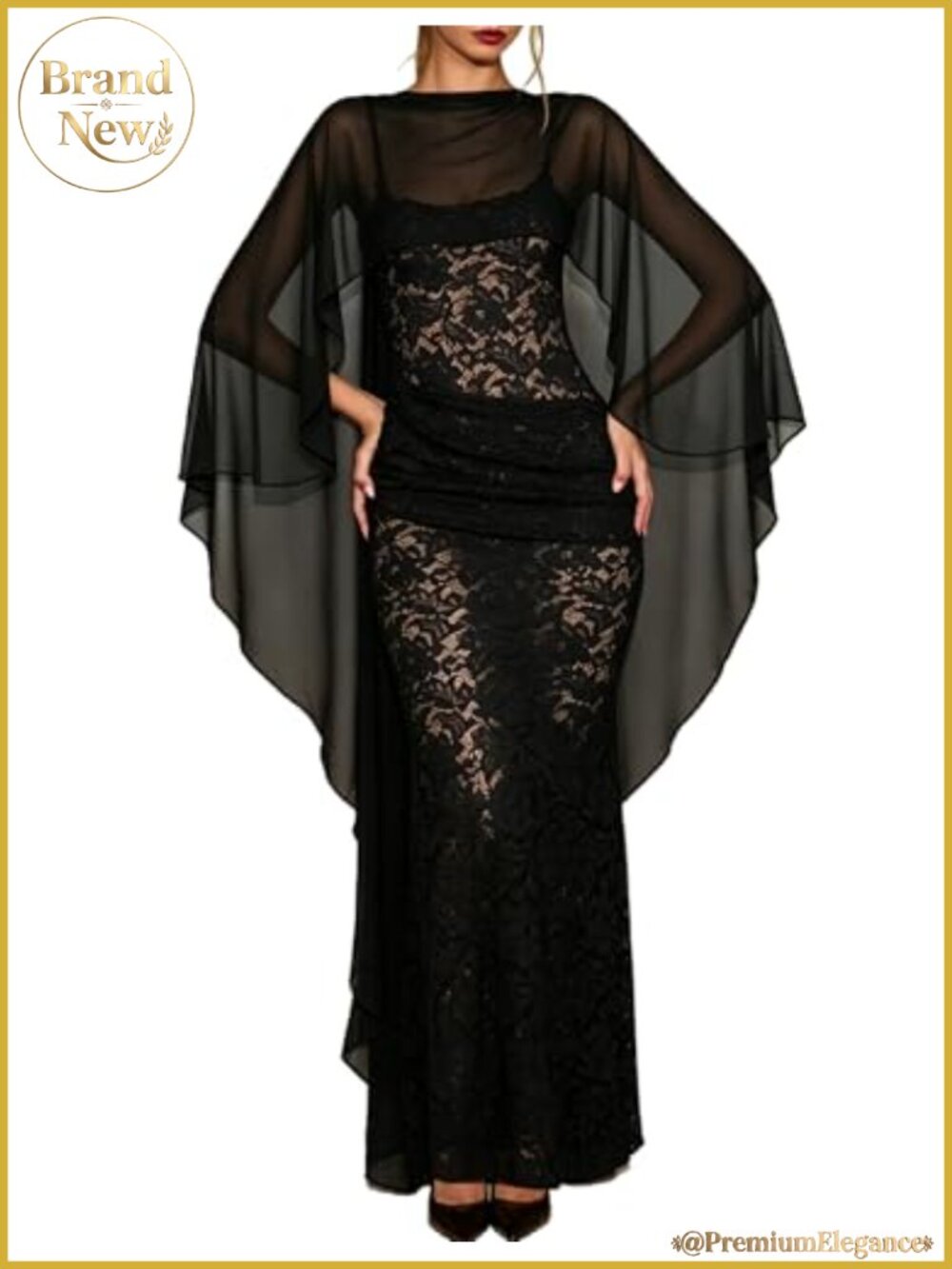 Sheer Chiffon Cape Shawl Wrap Bridal Capelet Wedding Evening Dress Cover Up
